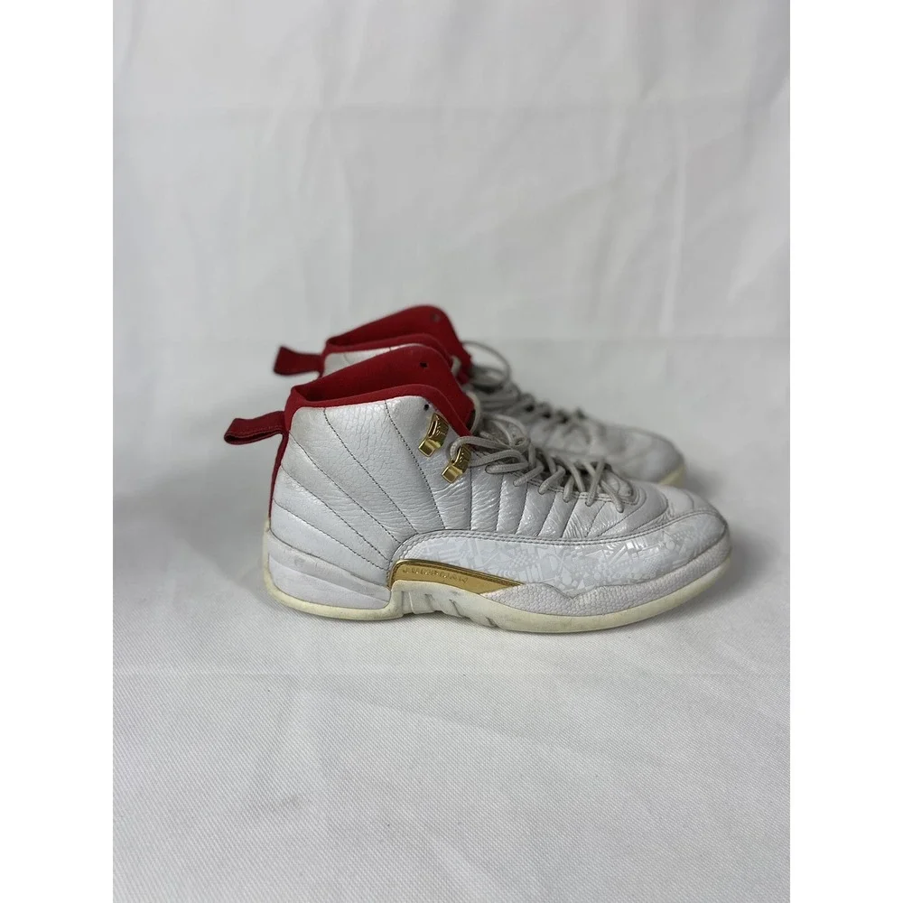 Size 8.5 - Jordan 12 Retro FIBA 2019 White/University Red‎ FREE SHIPPING